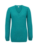 Celtic & Co. Women's Alpaca Cotton Slouch V-Neck Sweater