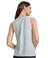 Jones New York Petite Sleeveless Applique Top