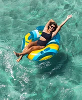 PoolCandy 46" Deluxe Pool Tube with Backrest Handles, Mesh Seat, Cup and Phone Holder