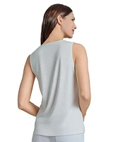 Jones New York Petite Sleeveless Embroidered V-Neck Top