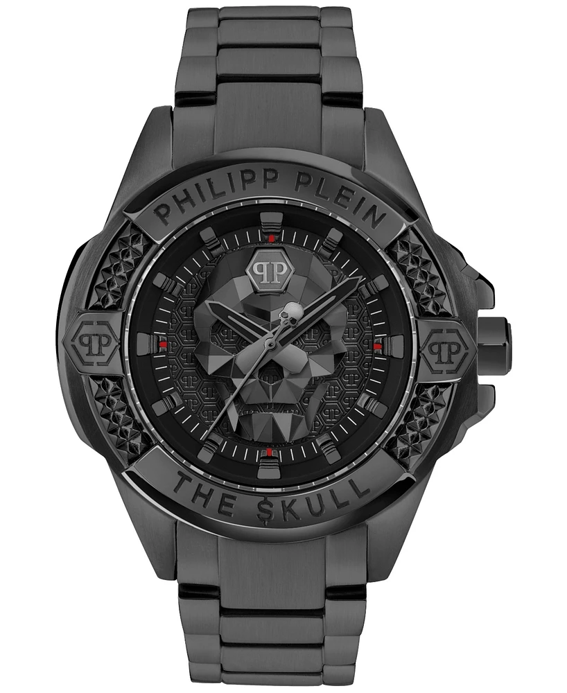 Philipp Plein Men's The Skull Black Ion Plated Bracelet Watch 44mm