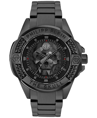 Philipp Plein Men's The Skull Black Ion Plated Bracelet Watch 44mm