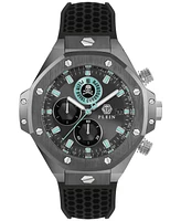 Philipp Plein Men's Chronograph Royal Black Silicone Strap Watch 46mm