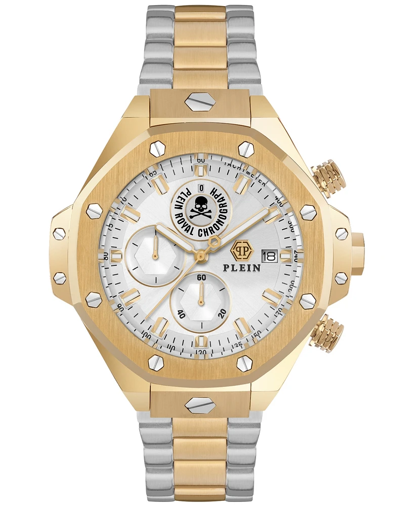 Philipp Plein Men's Chronograph Royal Two-Tone Bracelet Watch 46mm
