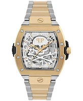 Philipp Plein Men's Automatic The Skeleton 2.0 Two-Tone Stainless Steel Bracelet Watch 44mm