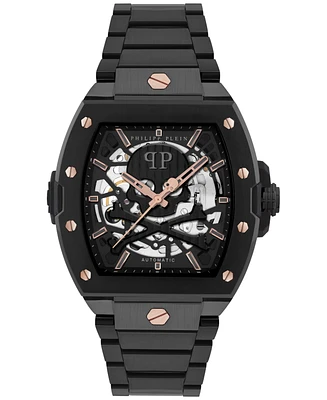 Philipp Plein Men's Automatic The Skeleton 2.0 Black Ion Plated Bracelet Watch 44mm