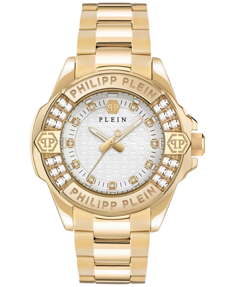 Philipp Plein Women's Majesty Gold Ion Plated Bracelet Watch 38mm