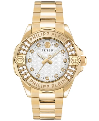 Philipp Plein Women's Majesty Gold Ion Plated Bracelet Watch 38mm