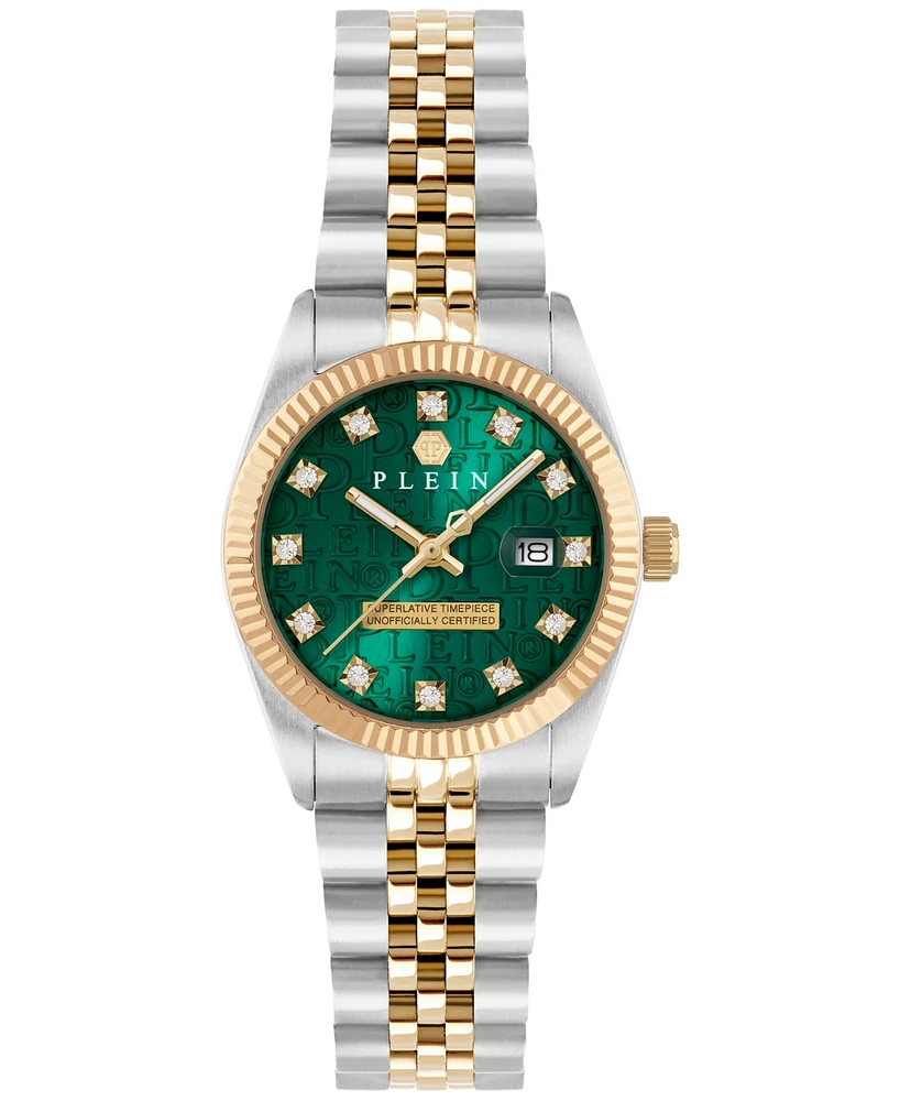 Philipp Plein Women's Date Superlative Two-Tone Stainless Steel Bracelet Watch 28mm