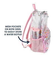 Packed Party Flower Shop Clear Backpack Women's Fashion Book Bag For Ladies at School, Work, Travel