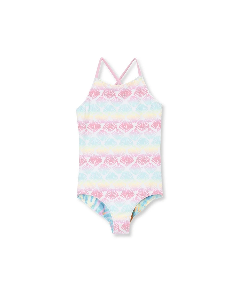 Lands' End Girls Chlorine Resistant Reversible One Piece Swimsuit