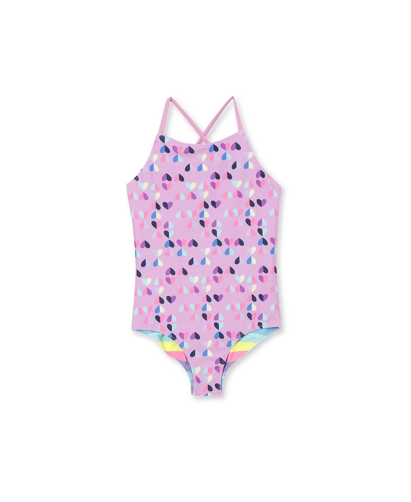 Lands' End Girls Chlorine Resistant Reversible One Piece Swimsuit