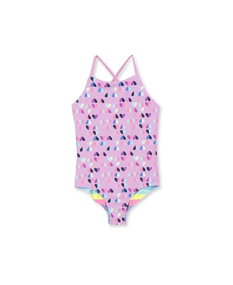 Lands' End Girls Chlorine Resistant Reversible One Piece Swimsuit