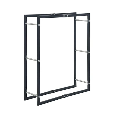 Firewood Rack Black 31.5"x9.8"x39.4" Steel