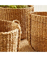 Seagrass Round Drum Baskets, Set Of 3