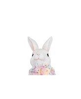 Easter Bunny w/ Floral Bouquet Lighted Figure Figurine