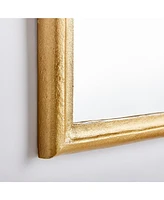 13"W x 1.5"D x 50"H Alexander Gold Framed Arched Full Length Wall Mirror
