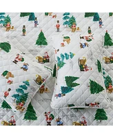 Linery & Co. Holiday Printed Microfiber Quilt Set with Shams