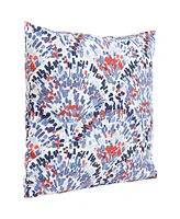 Indoor and Outdoor Decorative Throw Pillows Set of 2 with Zipper Closures Inserts - 17-Inch Square Patio Furniture Accents