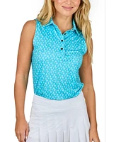 Kenny Flowers Women's Sleeveless Golf Polo