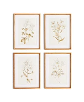 Fleur De Blanc Prints, Set Of 4