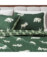 Linery & Co. Deer & Trees Microfiber Quilt Set with Shams