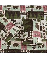 Linery & Co. Wildlife Patchwork Microfiber Quilt Set With Shams