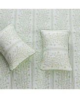 Linery & Co. Floral Striped Microfiber Quilt Set With Shams