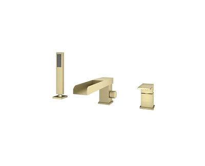 Casainc Deck Mounted Bathroom Tub Faucet Trim with Handshower
