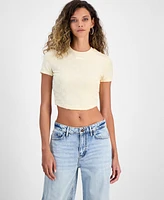 Guess Women's Peony Jacquard Crop Top