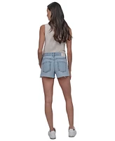 Dkny Jeans Women's Mid-Rise Split-Side Denim Shorts