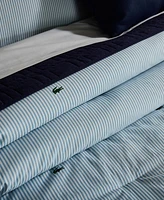 Lacoste Home Pinstripe Croc Cotton -Pc. Comforter Set
