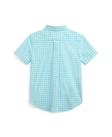 Polo Ralph Lauren Toddler and Little Boys Plaid Poplin Short Sleeve Shirt