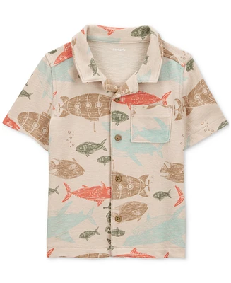 Carter's Toddler Boys Sea-Print Button-Down Shirt