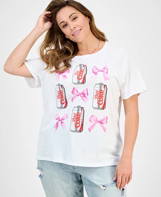 Grayson Threads, The Label Trendy Plus Diet Coke Bows Graphic T-Shirt