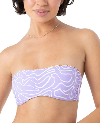 Roxy Juniors' Sunshine State Of Mind Reversible Bandeau Bikini Top