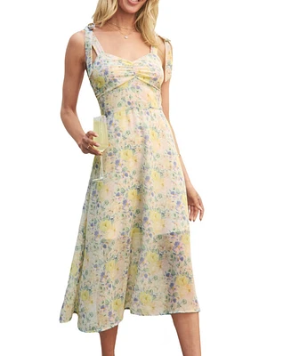 Cupshe Women's Spring Sonata Floral Midi Beach Dress