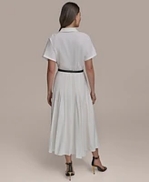 Donna Karan New York Women's Belted Cotton Shirtdress