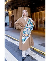 Jessie Zhao New York Double Sided Wool Silk Scarf Of Day Jungle Reverie