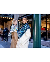 Jessie Zhao New York Double Sided Wool Silk Scarf Of Night Jungle Reverie