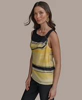 Donna Karan New York Women's Printed U-Wire Top