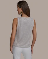 Donna Karan New York Women's Sequined Cowlneck Top