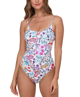 Andie Women's Amalfi Striped Scoop-Neck One-Piece Swimsuit