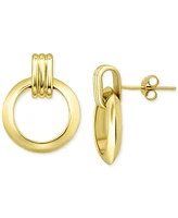Giani Bernini Doorknocker Drop Earrings (3/4") 18k Gold-Plated Sterling Silver (also Silver), Exclusively at Macy's