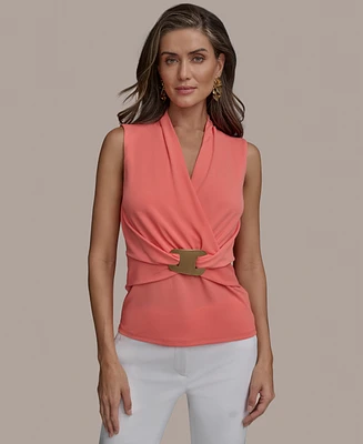 Donna Karan New York Women's Hardware-Trim Top