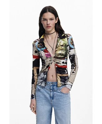 Desigual Women's T-shirt designed by Mr. Christian Lacroix