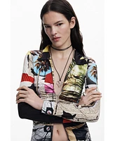 Desigual Women's T-shirt designed by Mr. Christian Lacroix