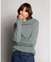 Celtic & Co. Women's Collared Slouch Neck Sweater