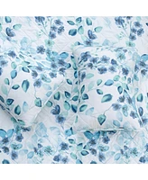 Linery & Co. Watercolor Leaves Microfiber Quilt Set With Shams