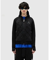 Alpenhaus Men's Bornant Hybrid Insulated Bomber Jacket with Removable Hood